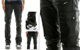 KDNK WAXED PANTS KNB3439 BLACK